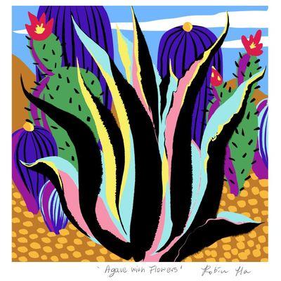Print - Agave with Flowers - Gift & Gather