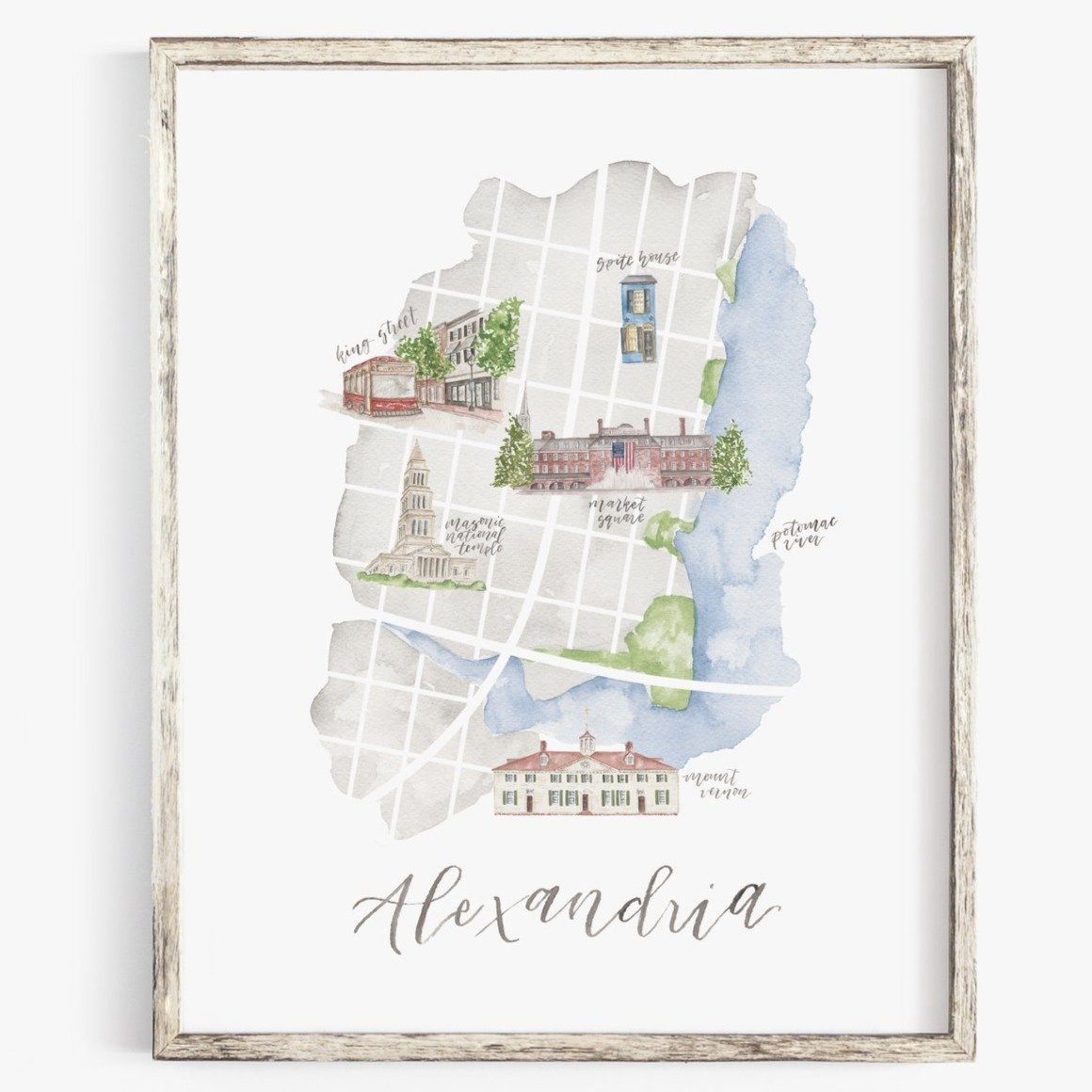 Print - Alexandria Map - Gift & Gather
