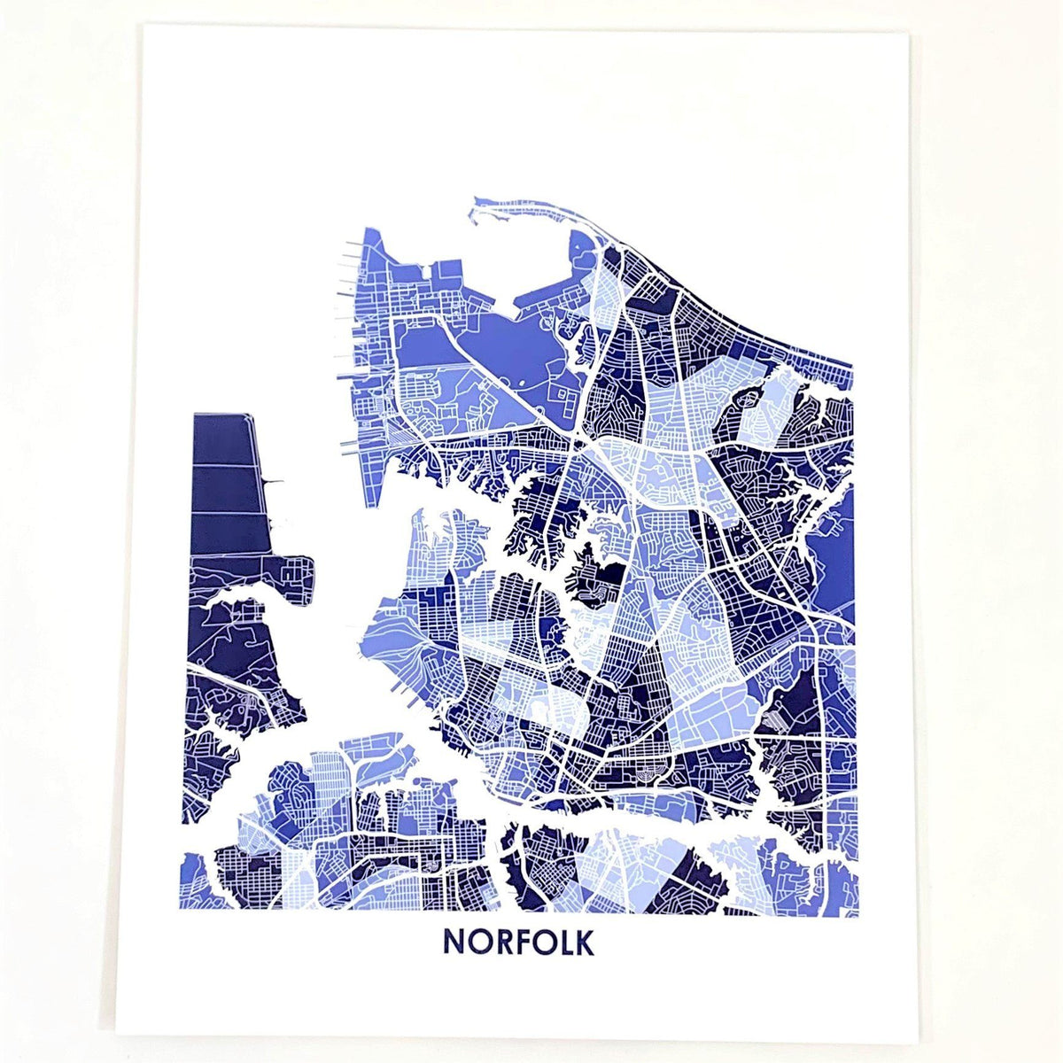 Print - Map - Norfolk - Blue - Gift & Gather