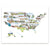 Print - Wanderlust US Watercolor Map - Gift & Gather