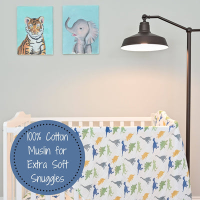 Rawr-Some Baby Muslin Cotton Blanket - Gift & Gather
