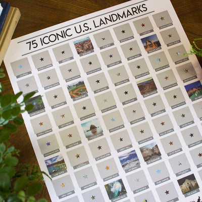 Scratch-Off Poster - Iconic US Landmarks - Gift & Gather