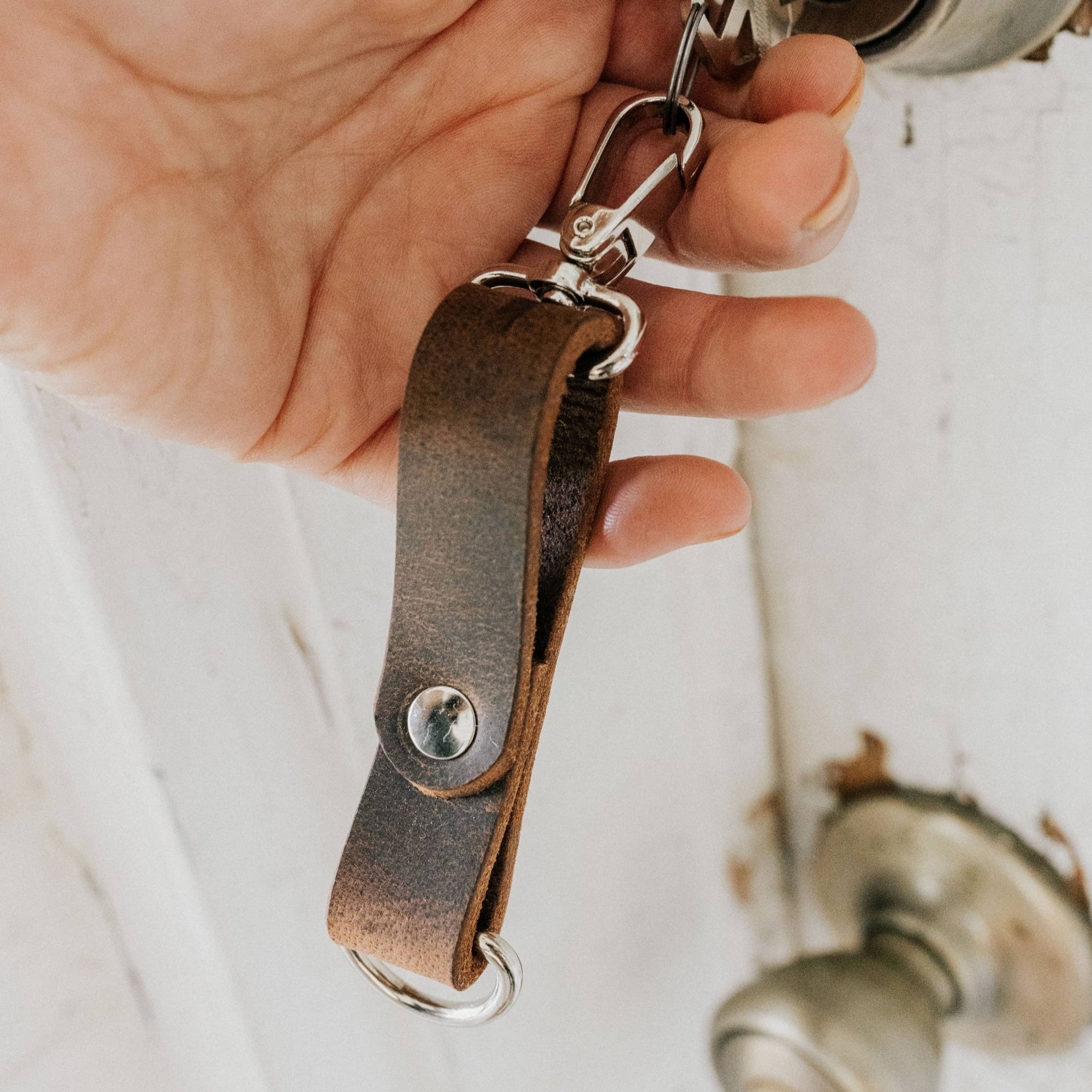 Small Leather Keychain - Gift & Gather
