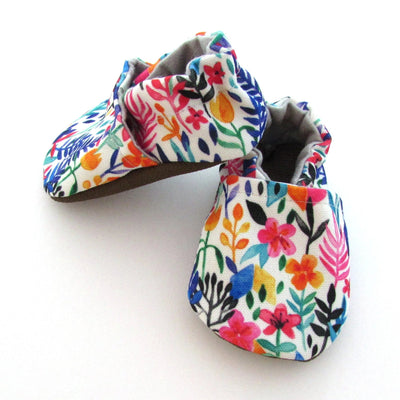 Soft Soled Baby Shoes - Spring Flowers - Gift & Gather