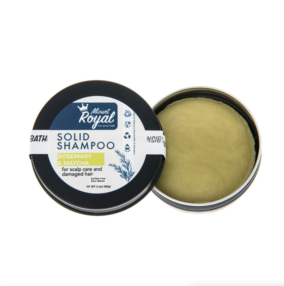Solid Shampoo - Rosemary & Matcha - Gift & Gather