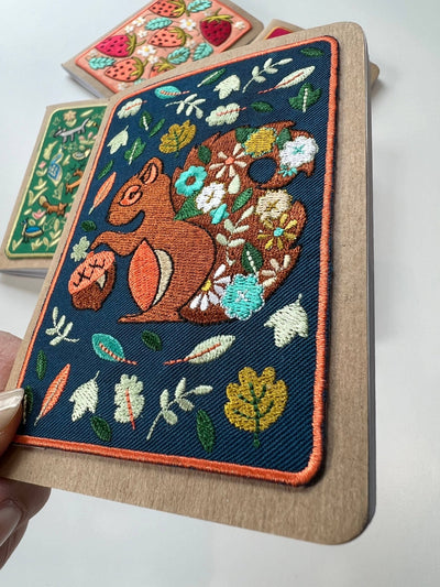 Squirrel Embroidery Pocket Notebook - Gift & Gather