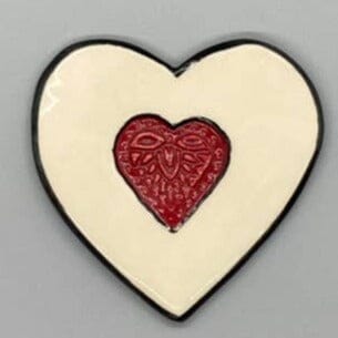 Stamped Ceramic Heart - Gift & Gather