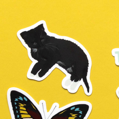 Sticker - Black Cat Kitten - Gift & Gather