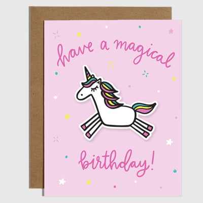 Sticker Card - Magical Birthday Unicorn - Gift & Gather