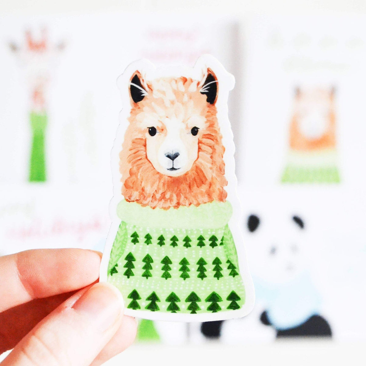 Sticker - Llama in Sweater - Gift & Gather