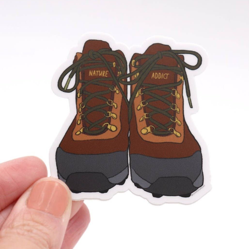 Sticker - Nature Addict Hiking Boots - Gift & Gather