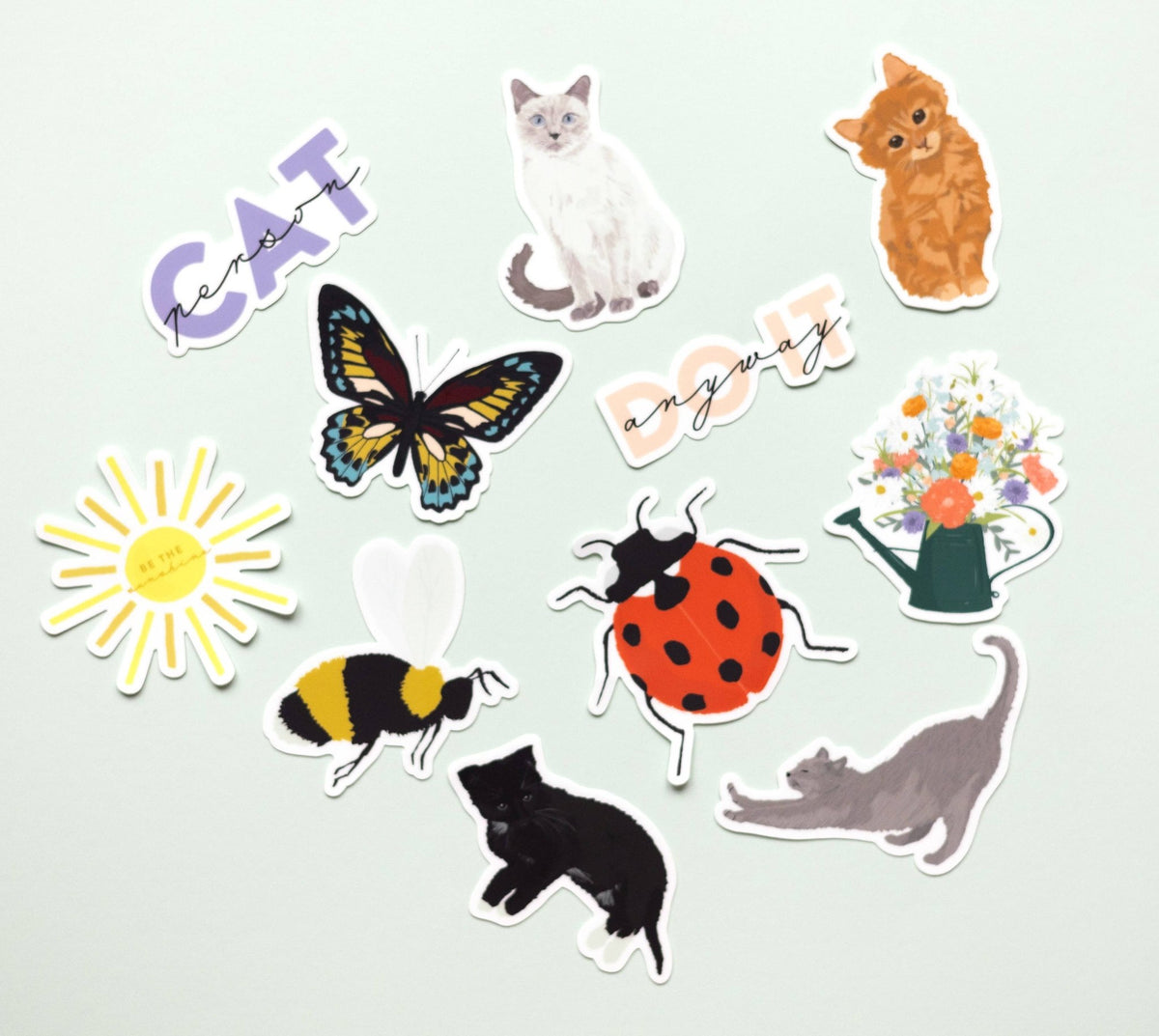 Sticker - Stretching Gray Cat - Gift & Gather