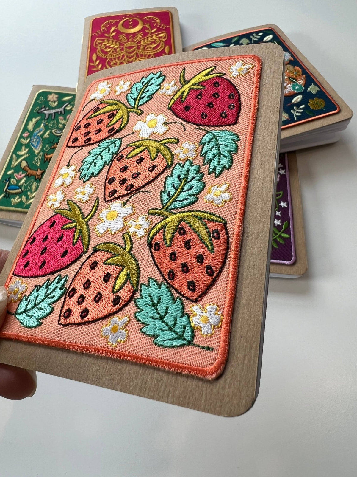 Strawberries Embroidery Pocket Notebook - Gift & Gather