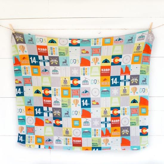 Swaddle Blanket - Colorado Patchwork - Gift & Gather