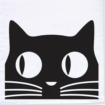 Tea Towel - Big Eyes Cat - Gift & Gather
