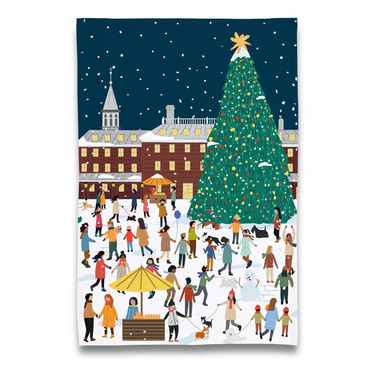 Tea Towel - Christmas At Old Town City Hall - Gift & Gather