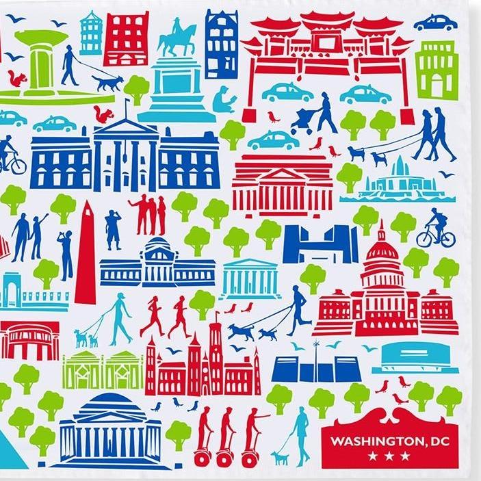 Tea Towel - DC by Day - Gift & Gather