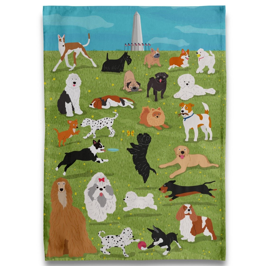 Dog Park Dish Towel