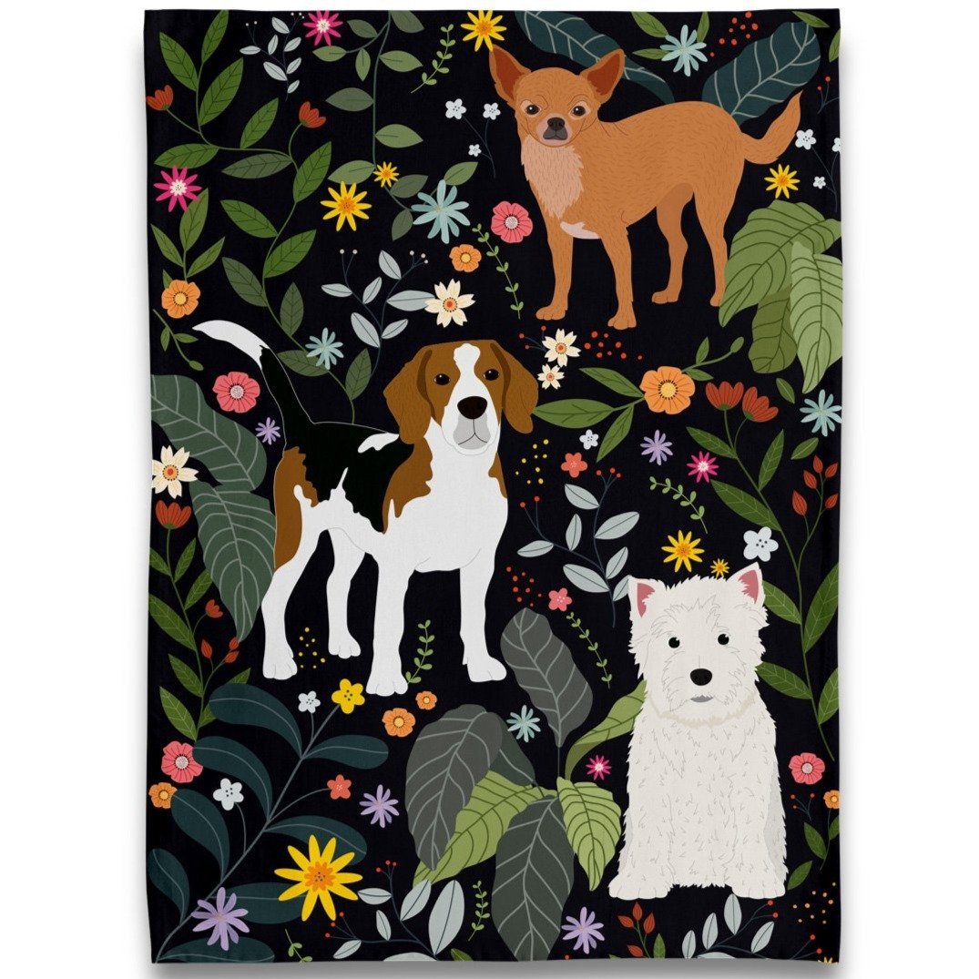Tea Towel - Garden Of Dogs Consignment Naked Decor 