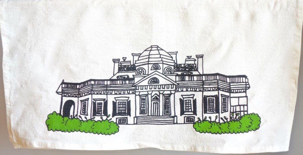 Tea Towel - Jefferson's Monticello - Gift & Gather
