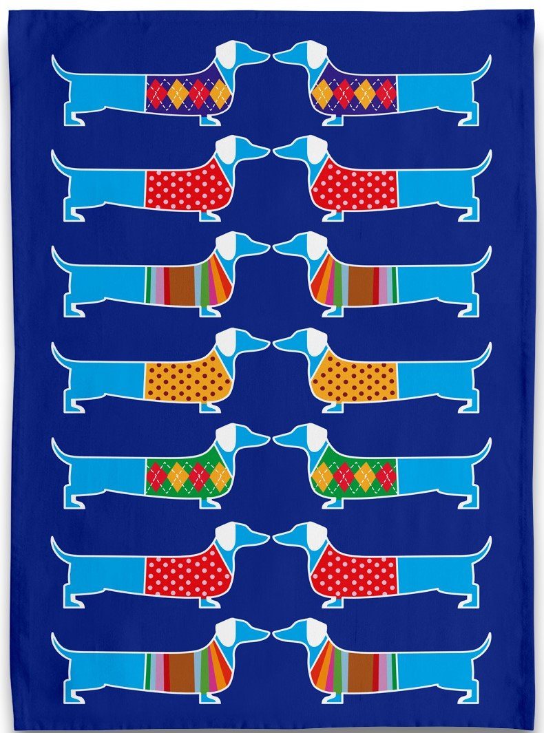 Tea Towel - Kissing Dachshund - Gift & Gather