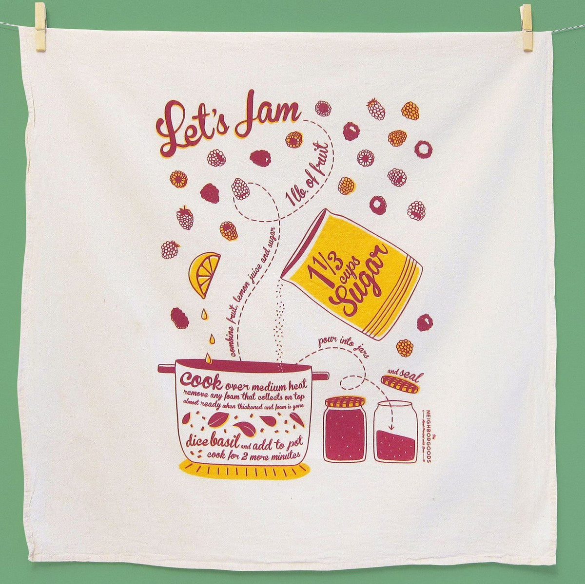 Tea Towel - Let's Jam Towel - Gift & Gather