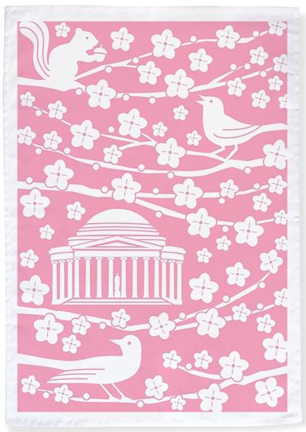 Tea Towel - Pink Cherry Blossom - Gift & Gather