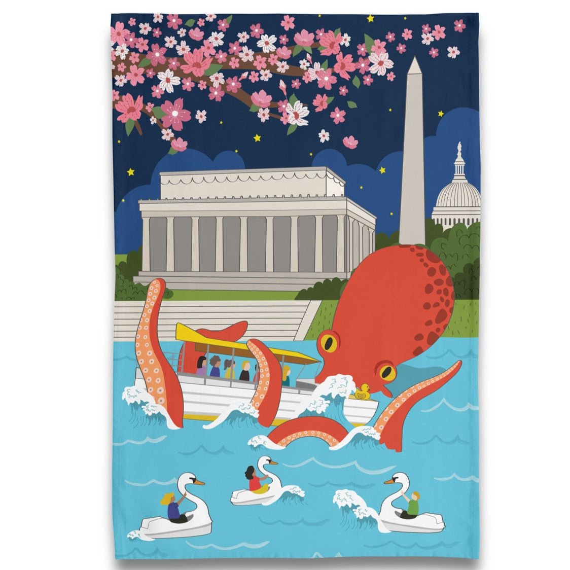 Tea Towel - Potomac River Octopus - Gift & Gather