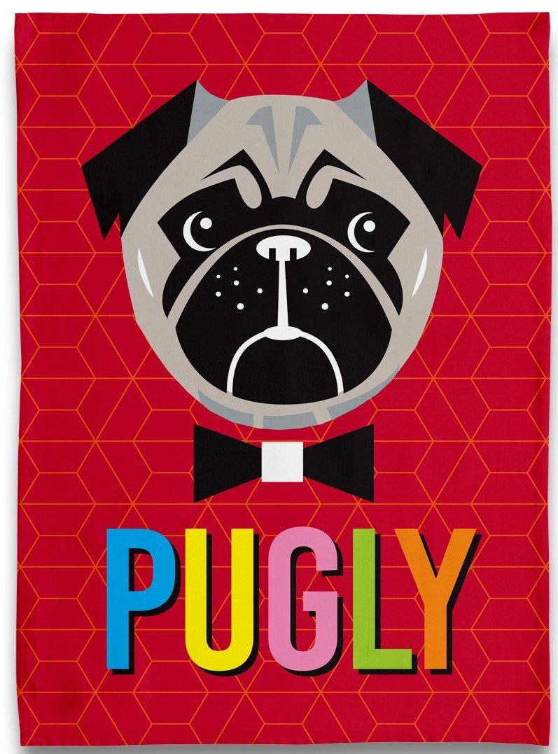 Tea Towel - Pugly - Gift & Gather