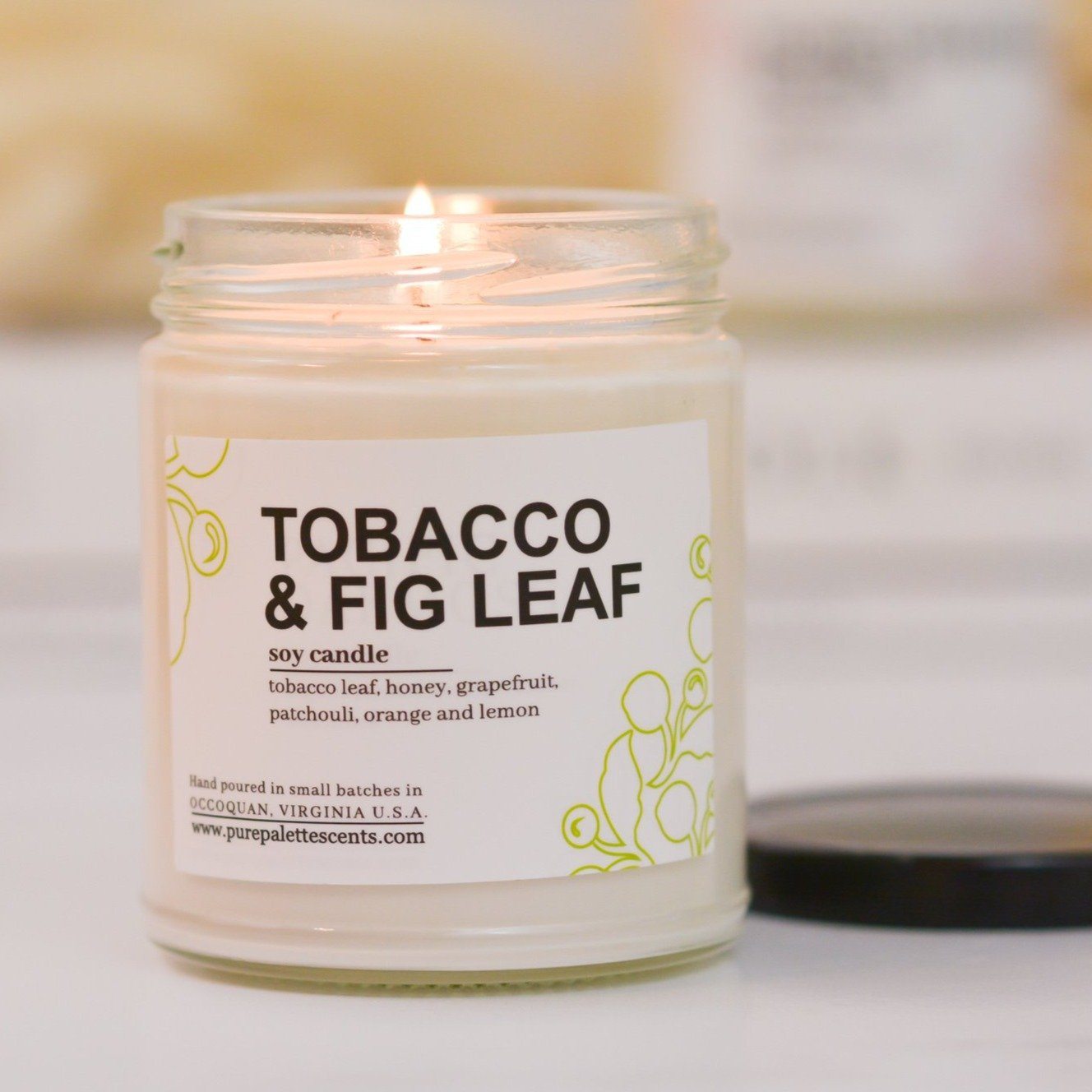 fig of tobacco Soy Candle Jar fig of tobacco Soy Candle Jar