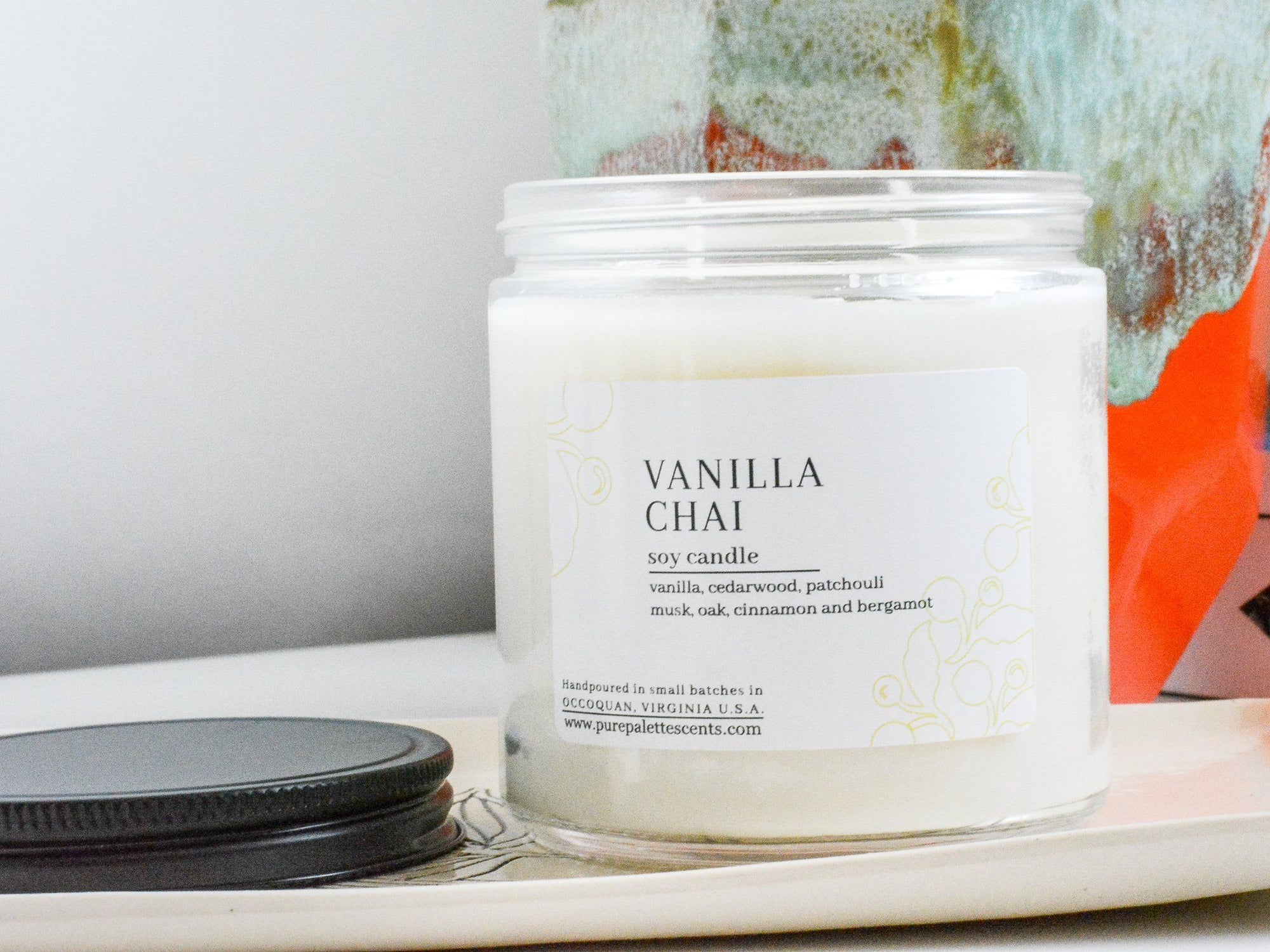 Mens Vanilla Candle | Luxury Candle Soy Wax Vanilla Blend | Unique Gift for Boyfriend, Dad, Husband | Gift Box Included