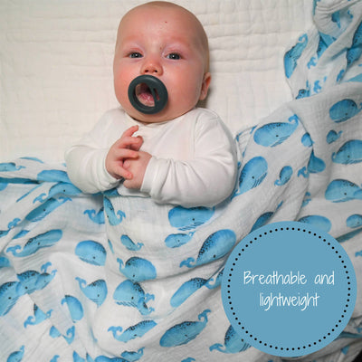 Whale, Whale, Whale Baby Swaddle Blanket - Gift & Gather