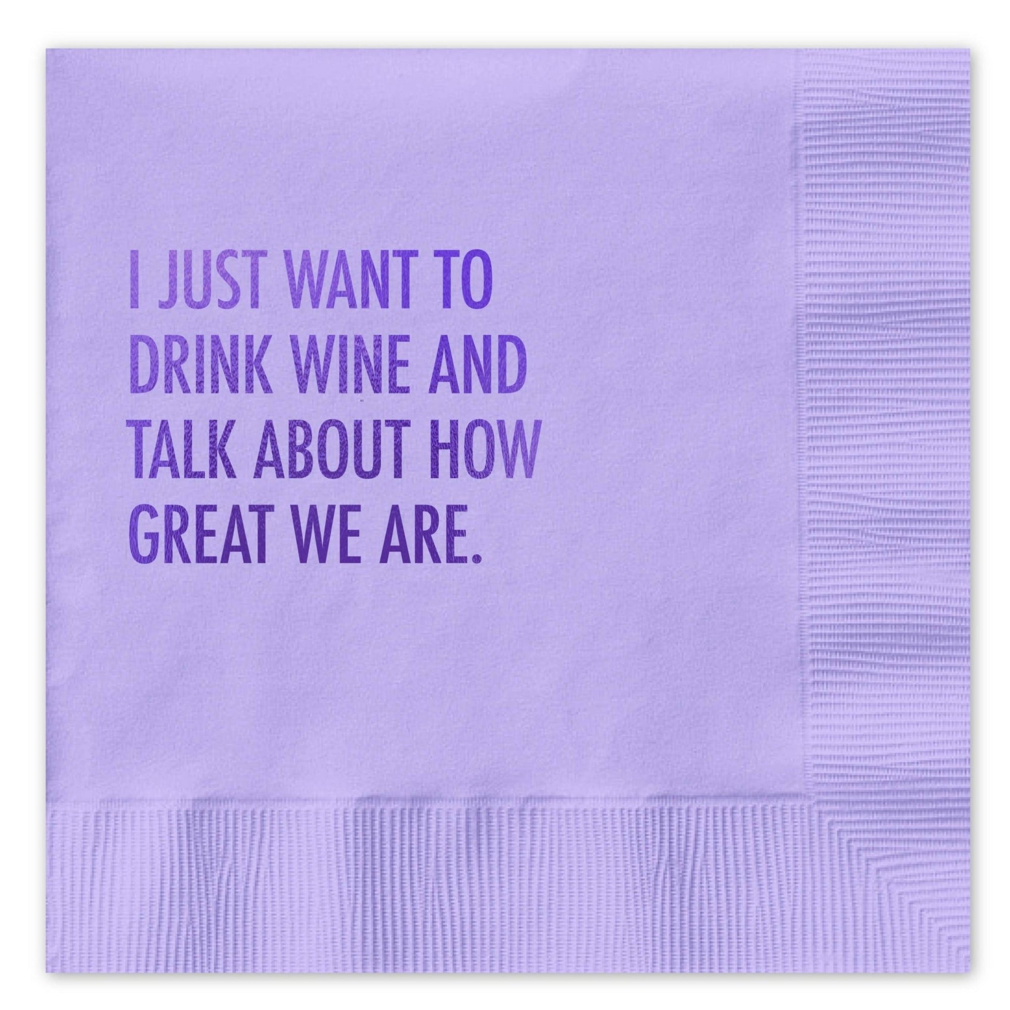 Wine & Great Cocktail Napkin - Gift & Gather