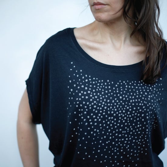 Women's Shirt - Meteor Shower - Black - Gift & Gather
