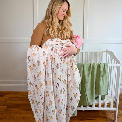 Woof Woof Baby Swaddle Blanket - Gift & Gather