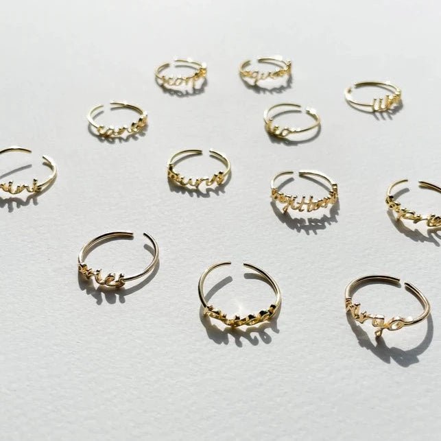 Zodiac Rings - 18k Gold Filled - Gift & Gather